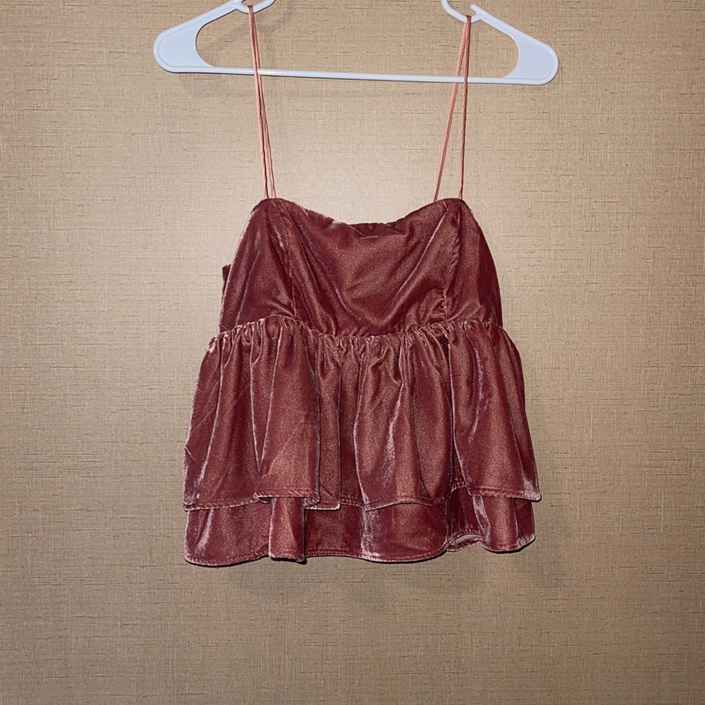 Babydoll velvet top